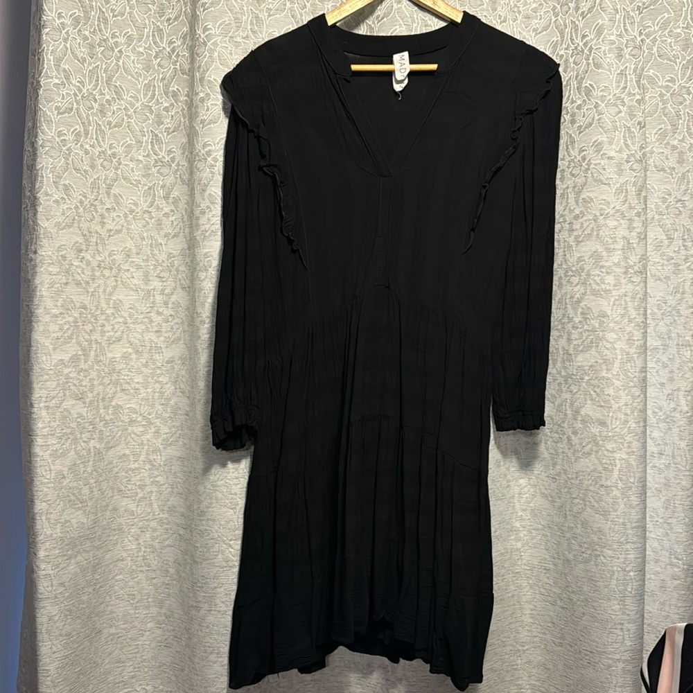 Amadi / Anthropologie long sleeve black dress